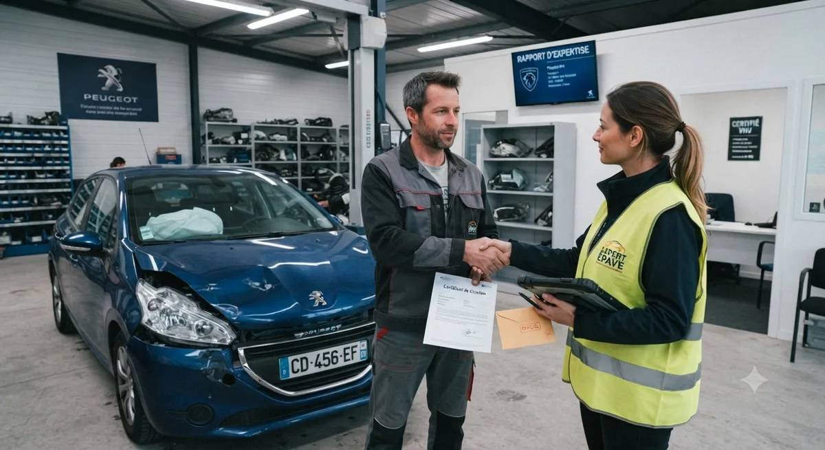 Remise du certificat de cession lors du rachat d'une voiture accidentée
